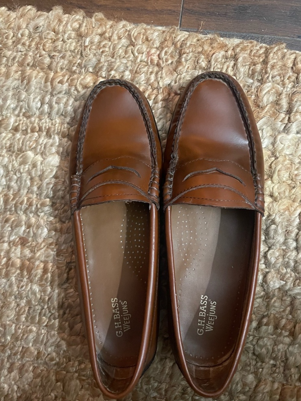 G.H. Bass & Co. Chestnut Brown Leather Penny Loafers
